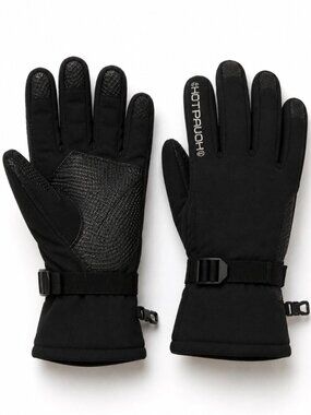 Hot Paws Men’s Winter Gloves Black Size M Thermal Insulated Touchscreen Style